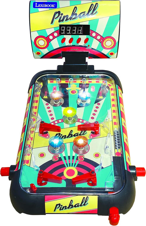 Lexibook Table Electronic Pinball - Action and Reflex Game for Children and Family with LCD Screen