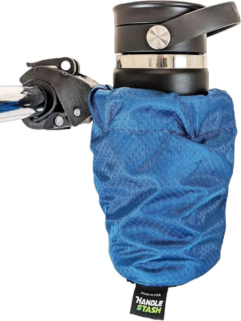 Shock-Absorbing Bike Cup Holder (Blucifer Blue Diamond), Fits All Handlebars, Adjustable for Any Size Drink