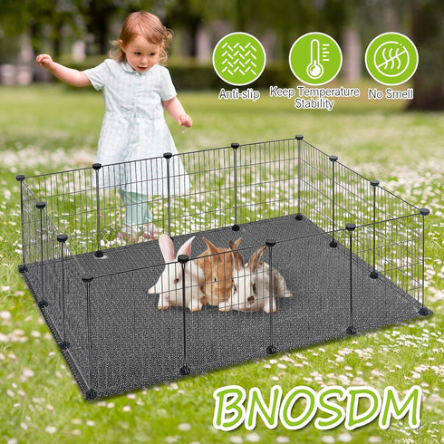118x18Inch, BNOSDM Waterproof Guinea Pig Cage Liner Washable Rabbit Bedding Liners Reusable Small Animals Pads Playpen