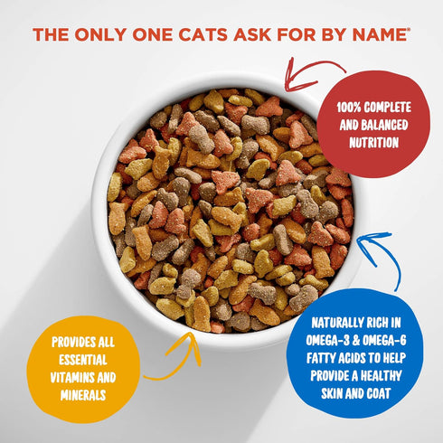 Meow Mix Seafood Medley Dry Cat Food, 3.15 lb Bag (Pack of 4)