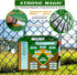 Magnetic Baseball Lineup Board - Baseball Lineup Cards for Dugout, Clipboard for Coaches, Softball Marker Boards (Brown)