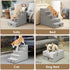 EHEYCIGA Dog Stairs for Bed, 18”H, 4-Step Non-Slip Indoor Ramp for Small Dogs and Cats, Light Grey