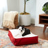 South Pine Porch Buddy Rectangle Pillow Style Dog Bed, Crimson Sherpa, Extra Small, 24" x 18"