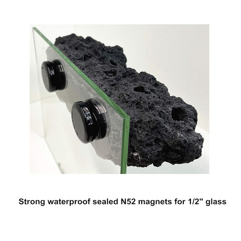 Magnetic Reef Coral Frag Rack with Strong N52 Magnets for 1/2" Glass (Black)