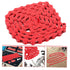 Toddmomy Red Bicycle Chain Accessories, Single Speed Bike Chain, Steel Road Vehicles