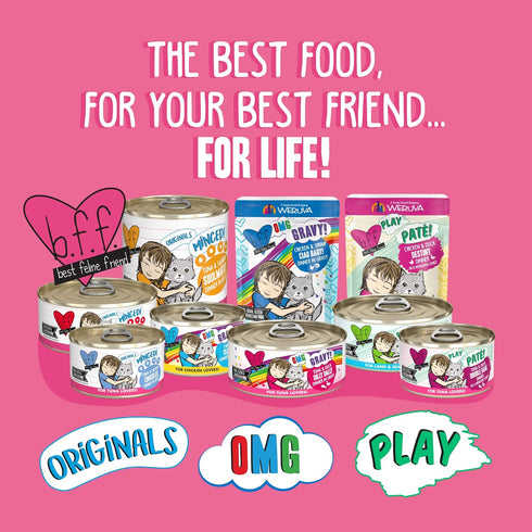 Weruva Best Feline Friend (B.F.F.) Tuna & Tilapia Twosome Cat Food, 3 oz Can (Pack of 24)