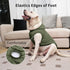 Fleece Lining Extra Warm Dog Hoodie for Medium Dogs, Winter Jacket Pet Coat with Hooded Green L