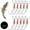 OROOTL Live Shrimp Hook, 10pcs Luminous Shrimp Hooks Fishing Saltwater High Carbon