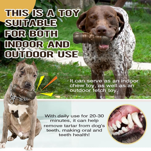 Dog Chew Toys for Aggressive Chewers, Tough Squeaky Interactive Toy for Medium/Large Dogs