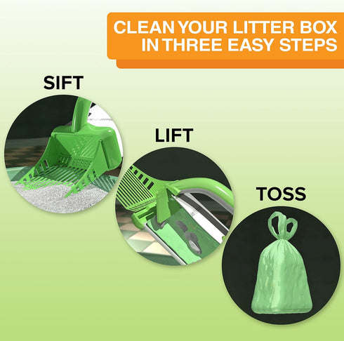 60 Neater Pet Brands Neater Scooper Standard Cat Litter Scoop, Refill Bags Mess-Free Cat Litter Scooper with Bag