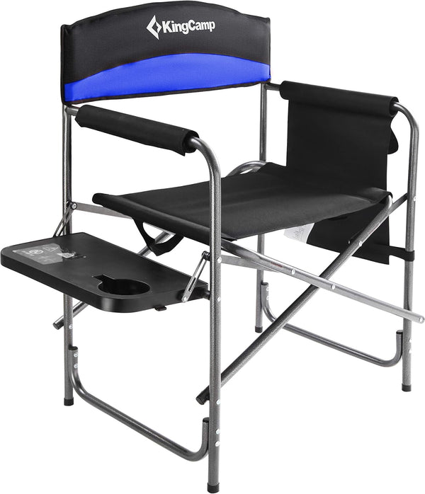 KingCamp Portable Camping Chair, Folding Directors Chair Compact Outdoor Chair with Side