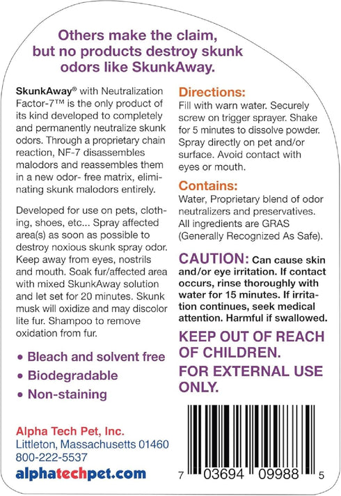 Skunk Away - Skunk Odor Remover, Easy to Use Pet Spray Bottle, 16oz by KennelSol