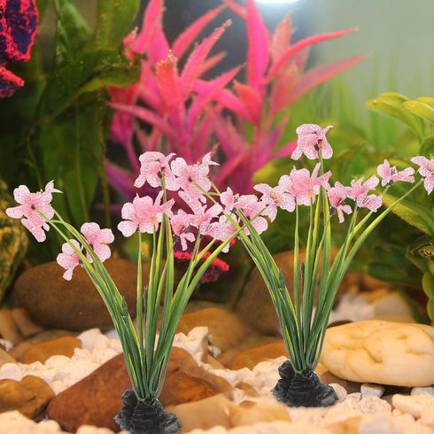 NOLITOY 2Pcs Silk Aquarium Plants for Betta Fish Tank Decoration, Aquatic Plant Models