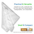 Multi-Purpose 9x9” Expandable Wipes with Travel Tubes - Pack of 5 Tubes (60 Tabs Total) - All Natural Reusable Wipes