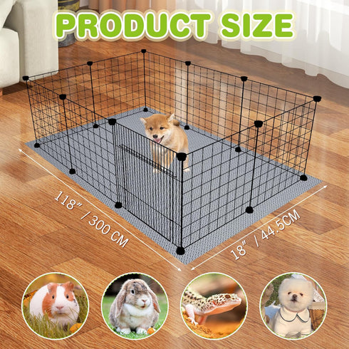 118x18Inch, BNOSDM Waterproof Guinea Pig Cage Liner Washable Rabbit Bedding Liners Reusable Small Animals Pads Playpen