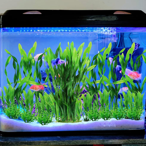 Aquarium Plants 20pcs, Fish Tank Decor Green Artificial Decorations for Household and Office Aquarium Simulation