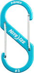 Nite Ize Size-3 S-Biner Dual Carabiner, Aluminum, Blue Color