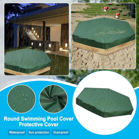 GZLMMY 1 (L*W):230*200cm/91*79inch) Hexagonal Sandbox Cover with drawstring,waterproof Oxford cloth protective cover