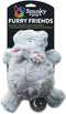 Spunky Pup Hippo with Ball Squeaker Dog Toy, Cuddle Crinkle Crunching Sound, Nylon Reinforced Plush Toy