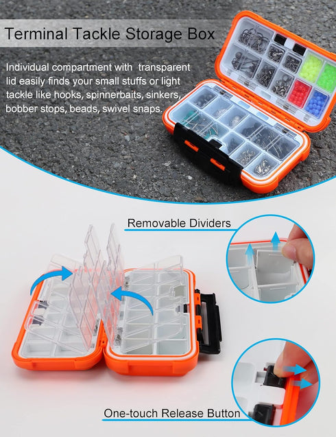 Small Kayak Mini Tackle Box, Waterproof Fishing Lure Box, Terminal Storage Box, Fishing Hook Organizer