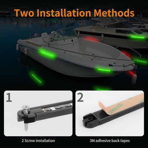 RVZONE Boat Navigation Lights, Navigation Lighting For Boats Led, Marine Lighting For Night Fishing, Boat Red and Green
