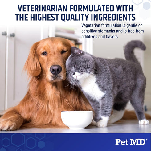 Pet MD Biotic Probiotics for Dogs & Cats, 2.12 oz Powder for Digestive Health, Gas Relief, Constipation, Anti-Diarrhea
