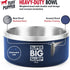 Tuff Pupper Heavy Duty Insulated Dog Bowl | Double Wall Stainless Steel Dog Food Dish | Non-Slip Spill Proof Dishwasher Safe Cat Bowl | Water Bowl for Feeding Large Medium Small Pets (44oz, Blue)