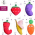 Pets&Goods Plush Squeaky Chew Toys for Small Dogs, 6-Pack Fruit & Vegetable Toy Set