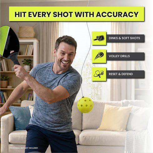 Set 6+ Swingball Solo Pickleball Trainer Wall Mount Rebounder with Real Ball Tether Indoor/Outdoor Practice Partner