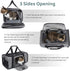 TSA Approved Pet Carrier for Small Cats Dogs - Travel Bag with 5 Mesh Windows, 3 Entrances, and Locking Safety Zippers