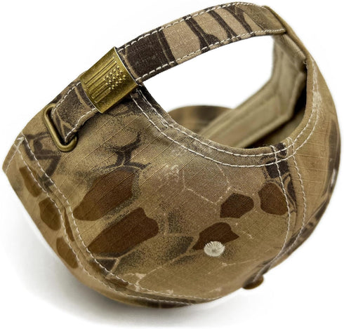 Loneshark Men's Camo Baseball Hats with American Flag Buckle, USA Tactical Operator Patriotic Cap, US Army Military OCP