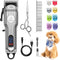 Dog Grooming Kit for Heavy Thick Hair&Coats,Low Noise Dog Hair Trimmer,Rechargeable Cordless