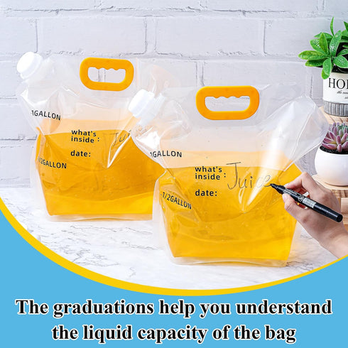 12 Pack 1.3 Tessco for you Gallon Collapsible Water Storage Bag Water Container Emergency Jug Plastic Storage Pouch