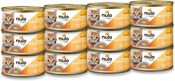 Nulo Freestyle Cat & Kitten Wet Pate Canned Cat Food, Premium All Natural Grain-Free with 5 High Animal-Based Proteins