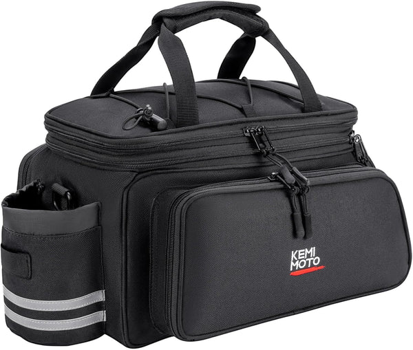 KEMIMOTO 20L Capacity Bike Rear Rack Bag, Water Resistant Bicycle Pannier with Rain Cover