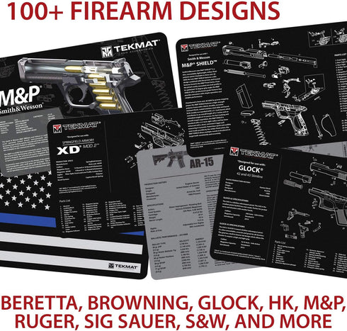 TekMat Gun Cleaning Mat for Beretta 92-M9, Black