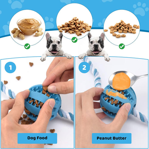 ChengFu Interactive Dog Toys, Crate Training Aids for Puppies, Peanut Butter Treat Dispenser Toys