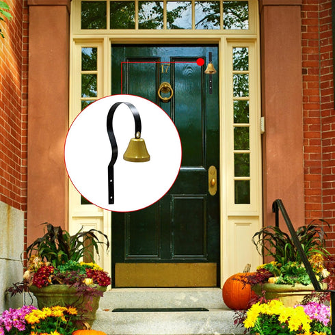 Flylin 2Pcs Housebreaking/Housetraining Metal Dog Doorbell, Shopkeepers Doggy Training Bell Wall Mounted for Home