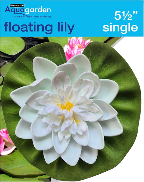 Floating Lily - 5 ½” Diameter Plastic Plant, Pond/Aquarium Decoration
