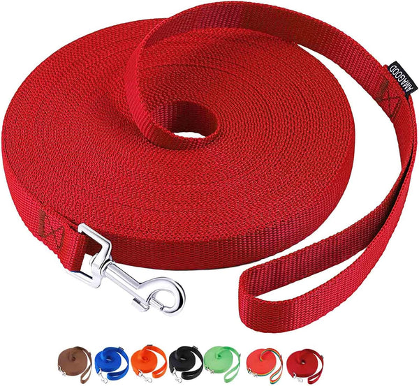 AmaGood Dog/Puppy Obedience Recall Training Agility Lead, 15 ft 20 ft 30 ft 50 ft Long Leash for Dog Training (20feet,