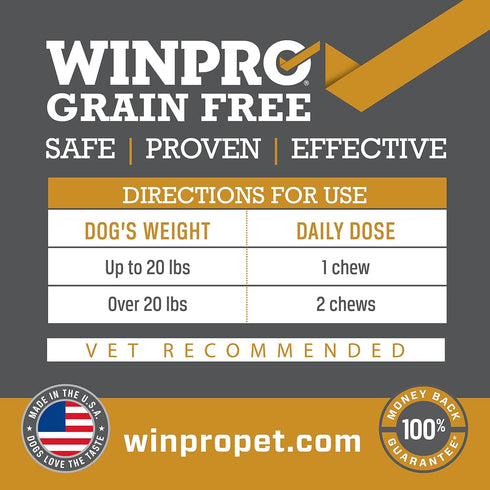 WINPRO Recovery Chews for Dogs | Plasma-Powered for Active Dogs | Immune System Support | 60 Count, Made in USA