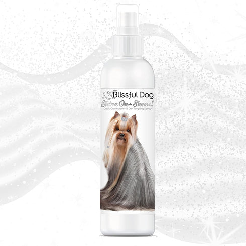 The Blissful Dog Shine-On + Sheen Coat Dog Spray, Easy-to-Use Leave-in Conditioner for Dogs, Detangler Spray, 8 oz.