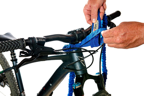 Winter/All-Season EZ Tab Bike Bungee Tow Rope for Bikes, E-Bikes, Skiing | MTB & Cycling Stretch Pull Strap