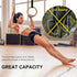 Wood Gymnastic Rings with Adjustable Straps, 15ft Olympic Rings for Pull Up Bar Workout, Heavy Duty 1543/992lbs