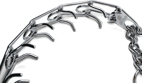 Herm Sprenger Ultra-Plus Chrome Plated Steel Prong Dog Training Collar, No-Pull, Made in Germany (4mm x 25in Large)