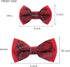 Blueberry Pet Gift Box with 2 Handmade Dog Cat Bow Ties, Scottish Plaid Tartan Style in Scarlet Red & Emerald Green, 4"