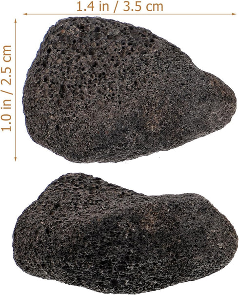 1 Set of Large Black Lava Rocks - Aquarium Volcanic Stones, 200g Decorative Pebbles for Fish Tank & Bonsai