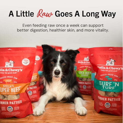 14 oz Stella & Chewy's Freeze-Dried Raw Dinner Patties - Beef Recipe - High Protein Grain-Free Puppy & Dog Food