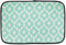 Bone Dry Ultra Absorbent Pet Mat - Machine Washable, 12x18, Aqua/Off-White Lattice