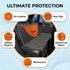 Hammock, 400lbs (Black-54x18) SugarFox Dog Car Seat Cover for Back Seat - Upgraded PU Leather Dog Hard Bottom Backseat